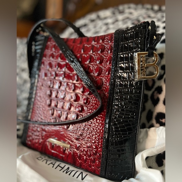 🖤❤️NWT- BRAHMIN STUNNING KATIE VINTAGE RED STANZA ❤️🖤 - Picture 11 of 13